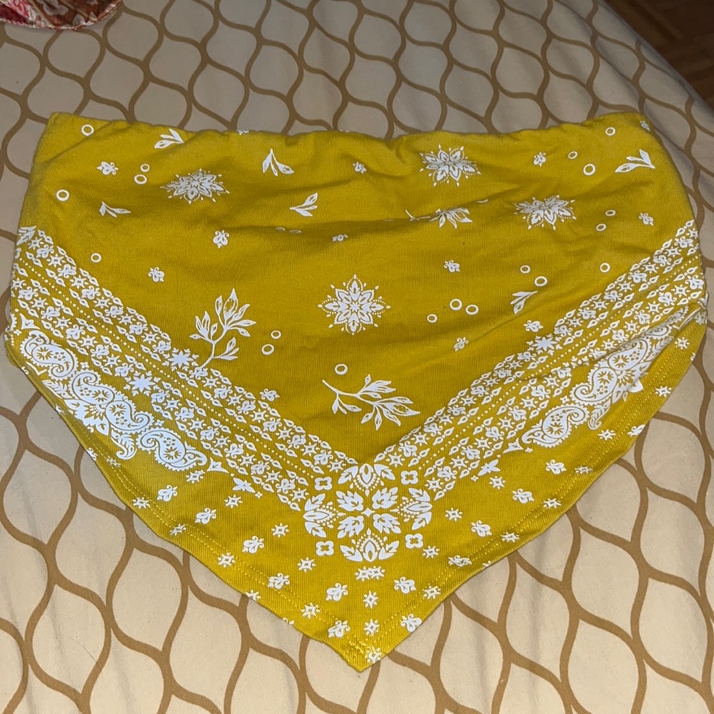 Forever 21 mustard bandeau top